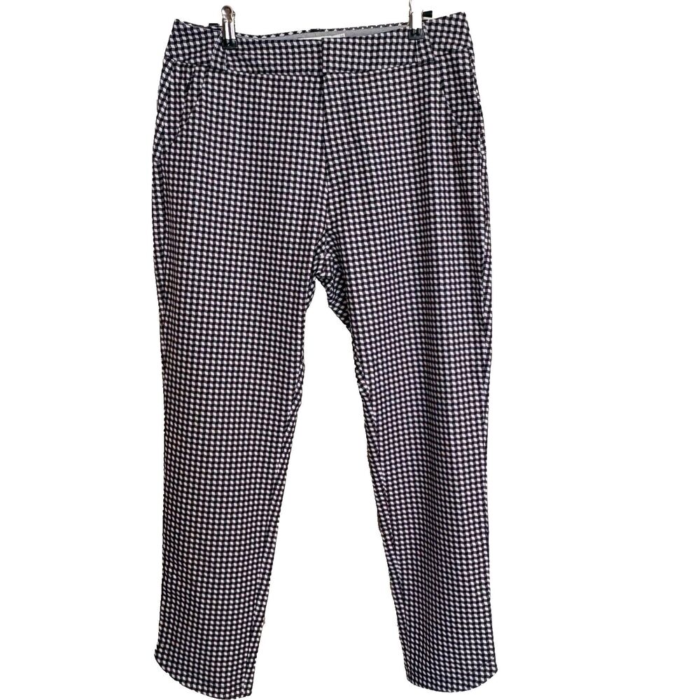 Peter Millar Women's Surge Gingham Print Performance Ankle Golf Pants - Size 8